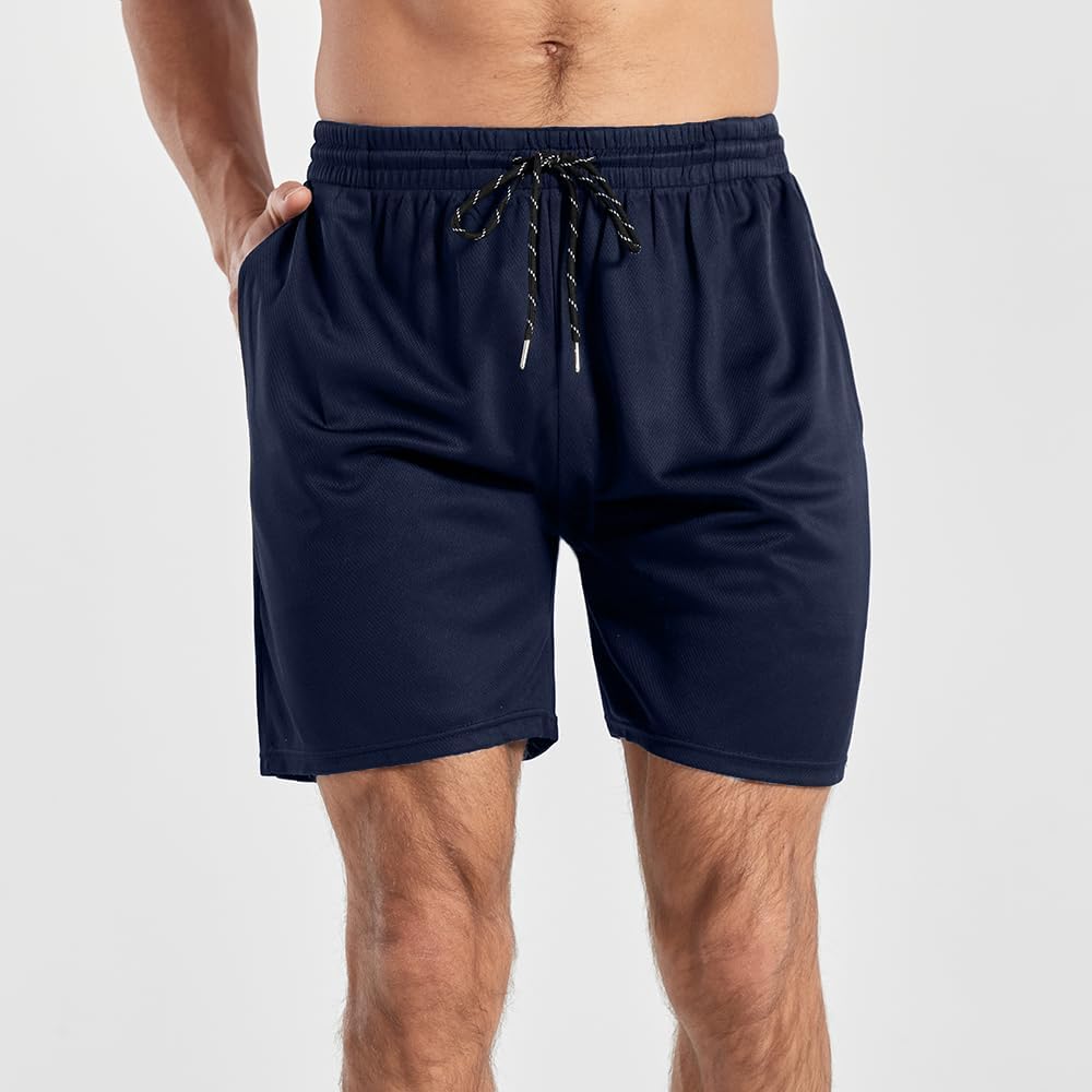 Men 5" Inseam Mesh Workout Shorts 5-Pack – Lightweight, Breathable Athletic Shorts for Gym, Sports & Daily Wear