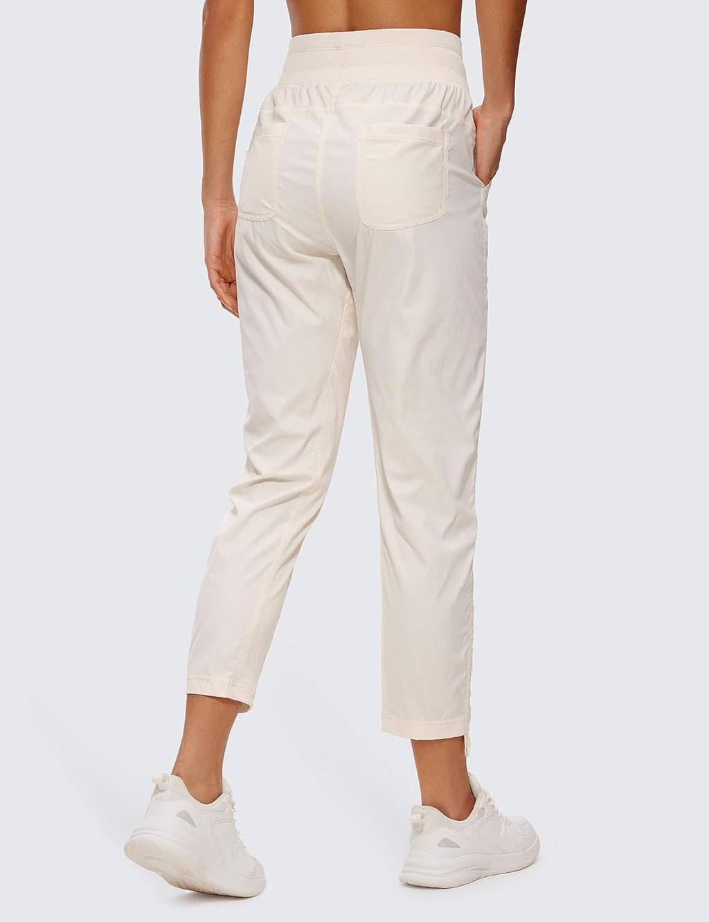 Women Casual 7/8 Pants 25"- Lightweight Workout Outdoor Athletic Track Travel Lounge Joggers Pockets