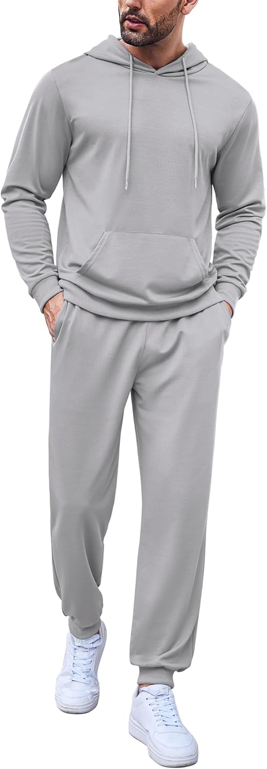 Sweatsuits for Men 2 Piece Tracksuit Casual Athletic Jogging Suit Hooded Set