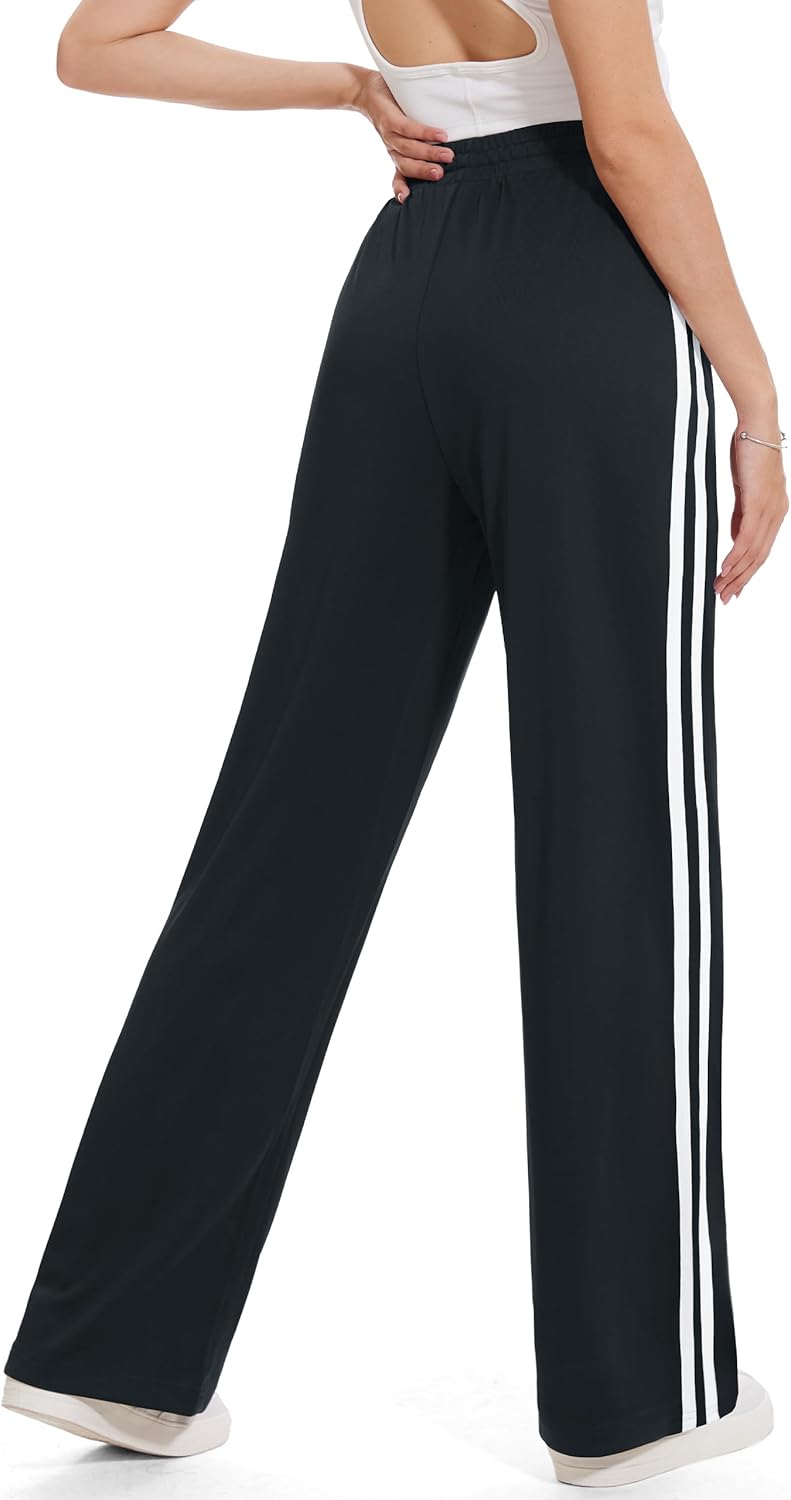 Women 28/30/32/34 Inseam Track Pants Loose Straight Leg Jogging Sweatpants Warm-Up Sports Athletic Running