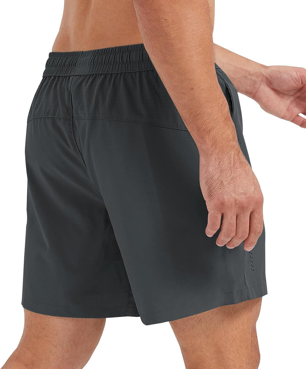 Men Athletic Shorts Lightweight Breathable Running Shorts with Zipper Pockets, Quick Dry Gym Workout Shorts for Men