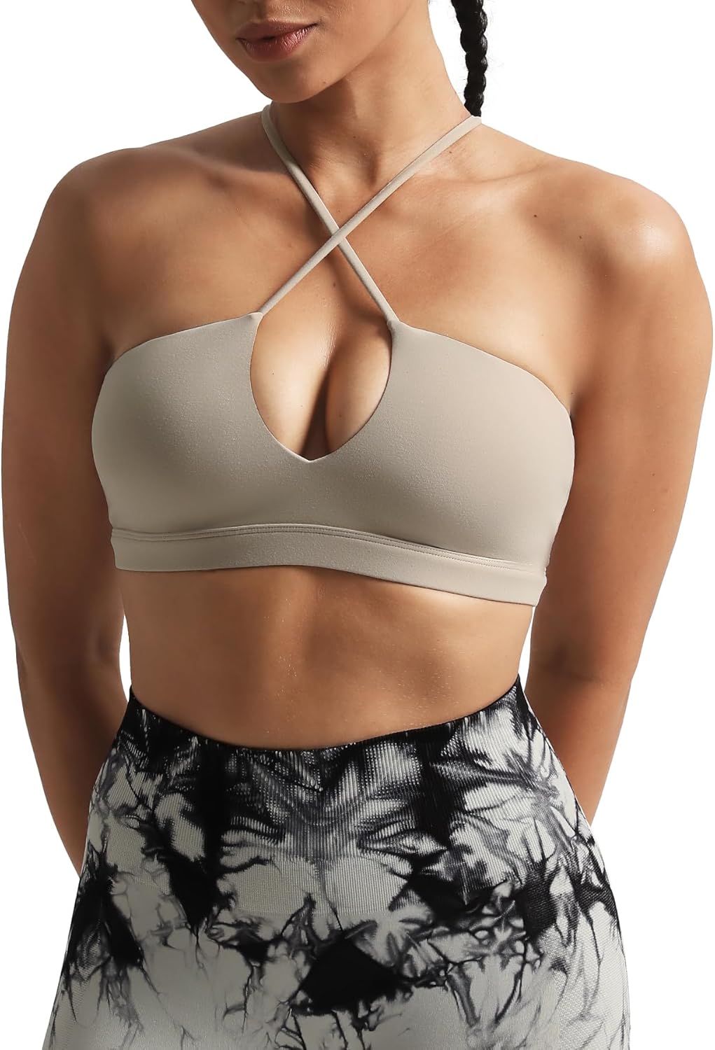 Women's Workout Sports Bras  Deep V Fitness Training Gym Bra Yoga Crop Tank