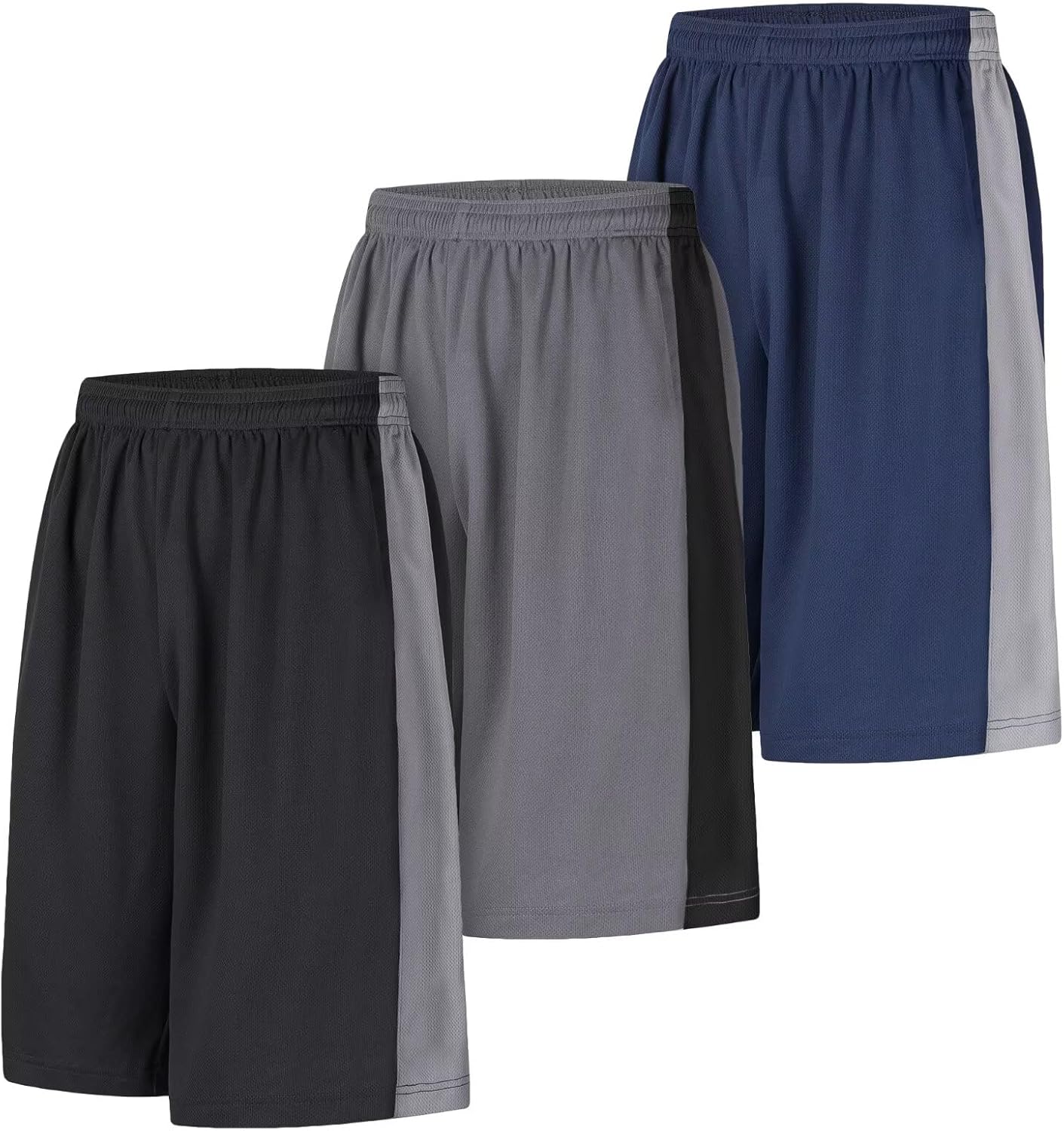 Men Long Athletic Shorts Basketball Gym Quick Dry Camo Shorts with Pockets