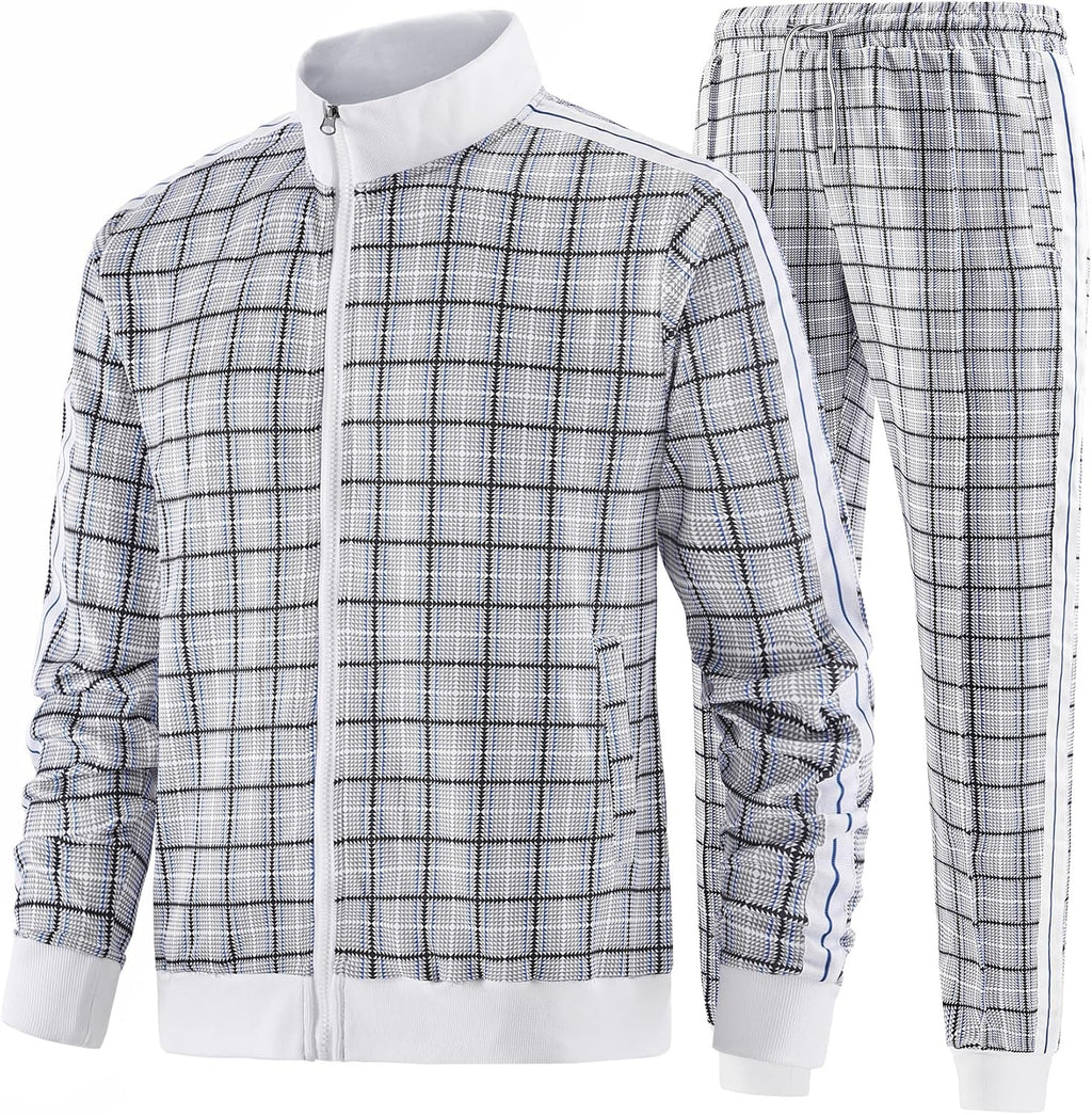 Men Casual Tracksuits Long Sleeve Jogging Suits Sweatsuit Sets Track Jackets and Pants 2 Piece Outfit