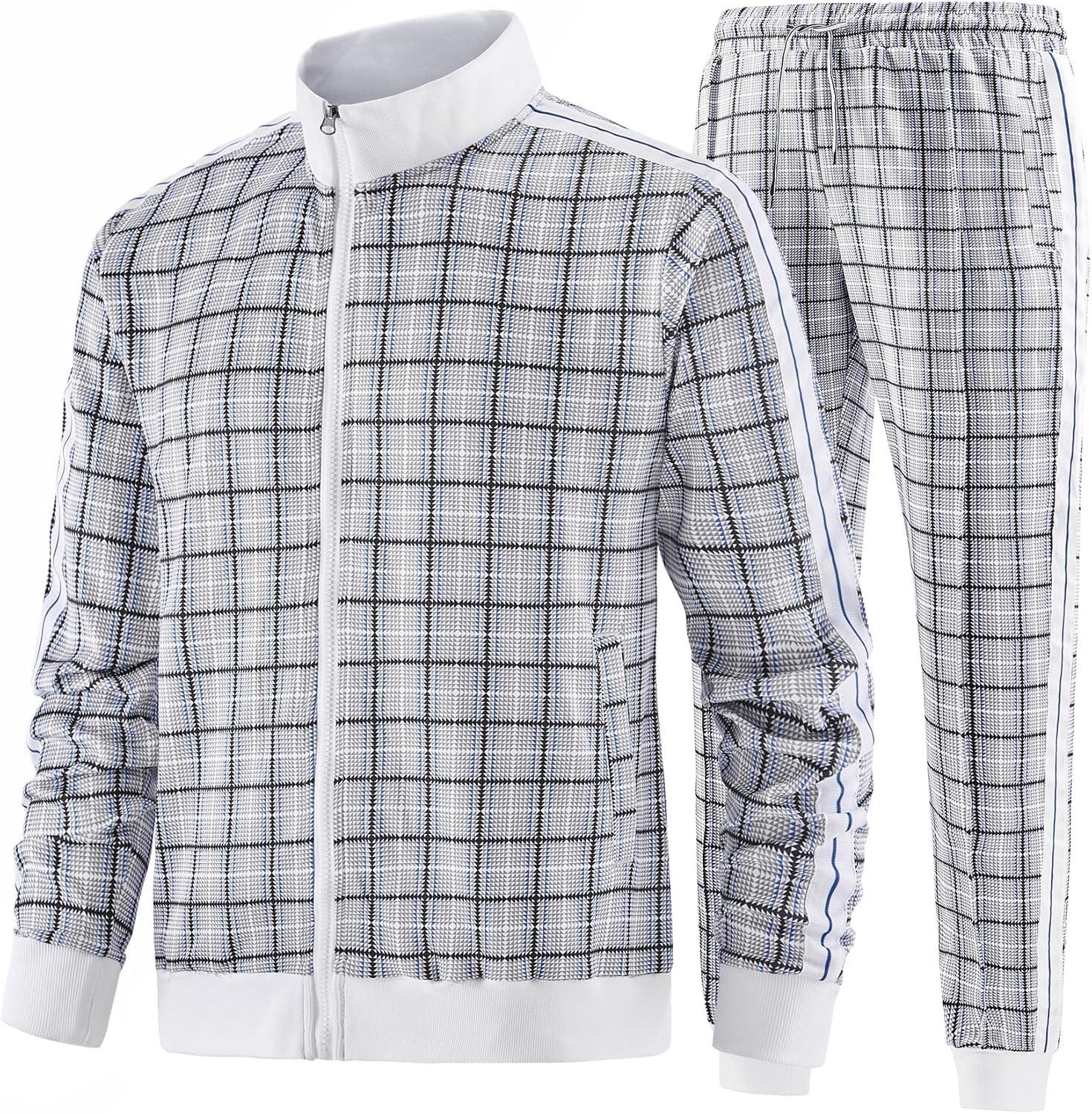 Men Casual Tracksuits Long Sleeve Jogging Suits Sweatsuit Sets Track Jackets and Pants 2 Piece Outfit